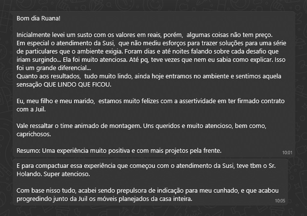 Print da conversa WhatsApp