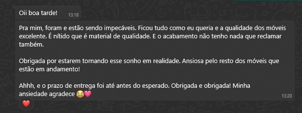Print da conversa WhatsApp