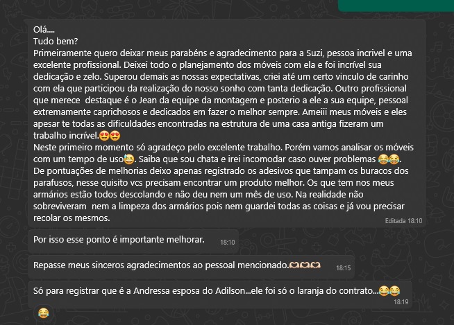 Print da conversa WhatsApp